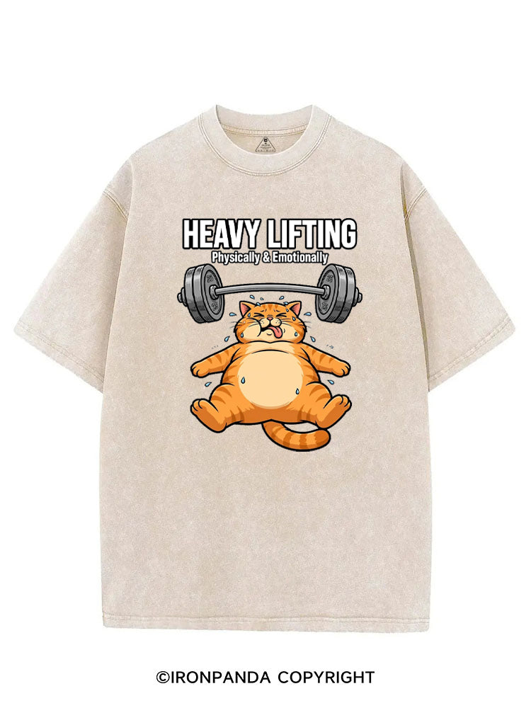 HEAVY LIFTING PHYSICALLY & EMOTIONALLY VINTAGE GYM SHIRT