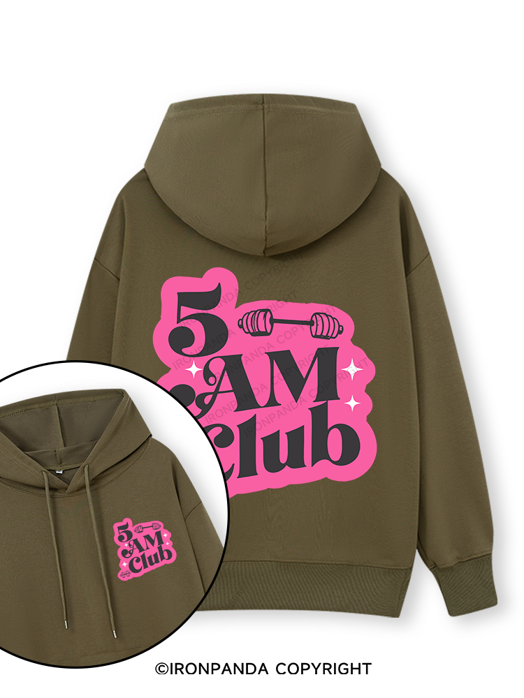 5 AM Club Double-Sided Printed Classic Gym Hoodie