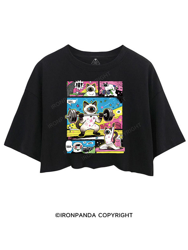 Siamese Cat Gym CROP TOPS