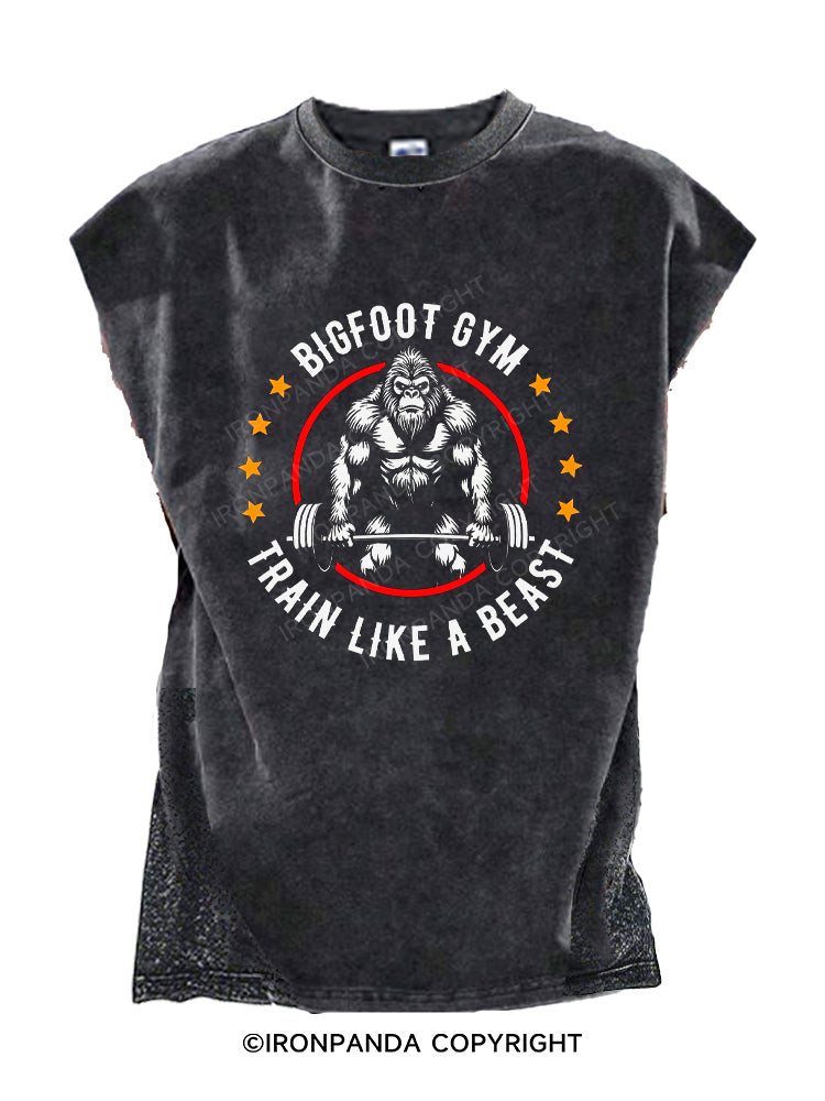 Bigfoot Gym Train Like a Beast Cut Off Tank