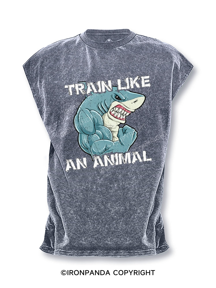 Train Like An Animal Shark Fitness Cut Off Tank