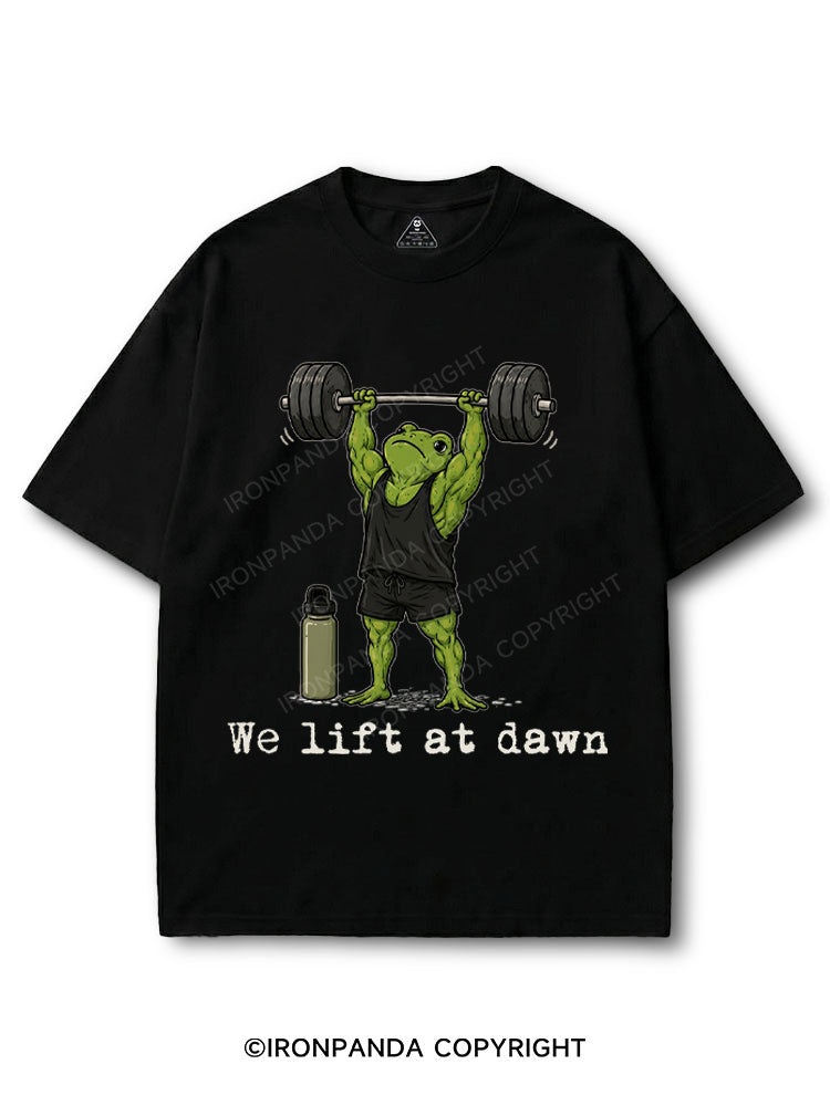We Lift at Dawn Frog Weightlifter COTTON PUMP COVER