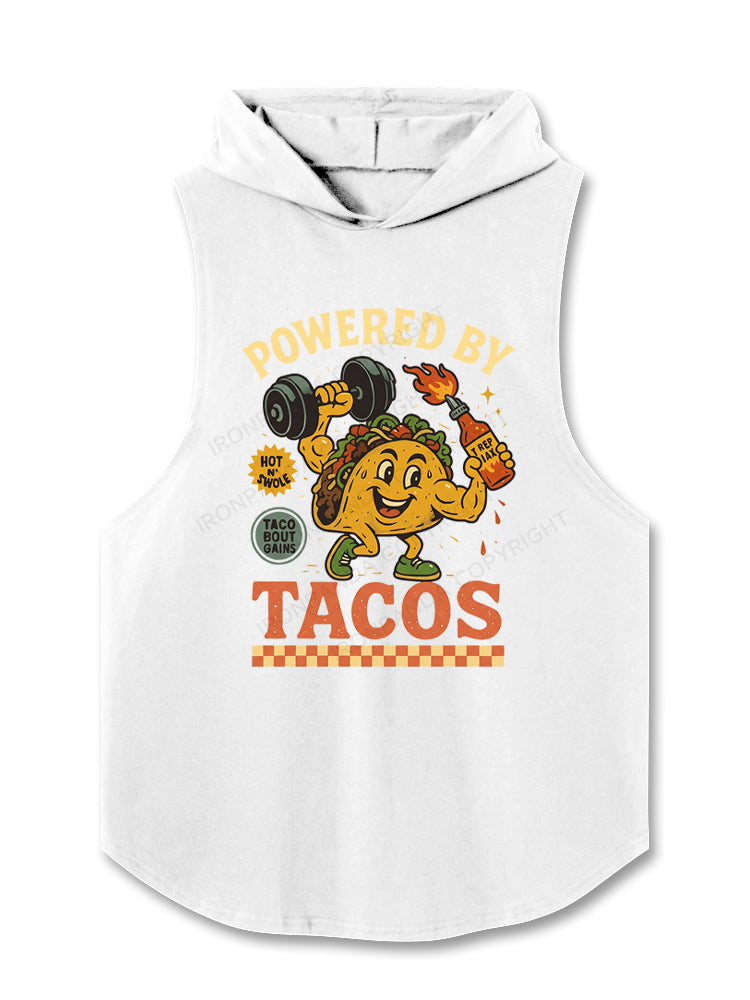 POWERED BY TACOS Hooded Tank