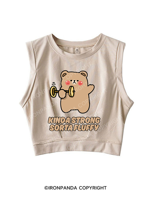 KINDA STRONG, SORTA FLUFFY SLEEVELESS CROP TOPS