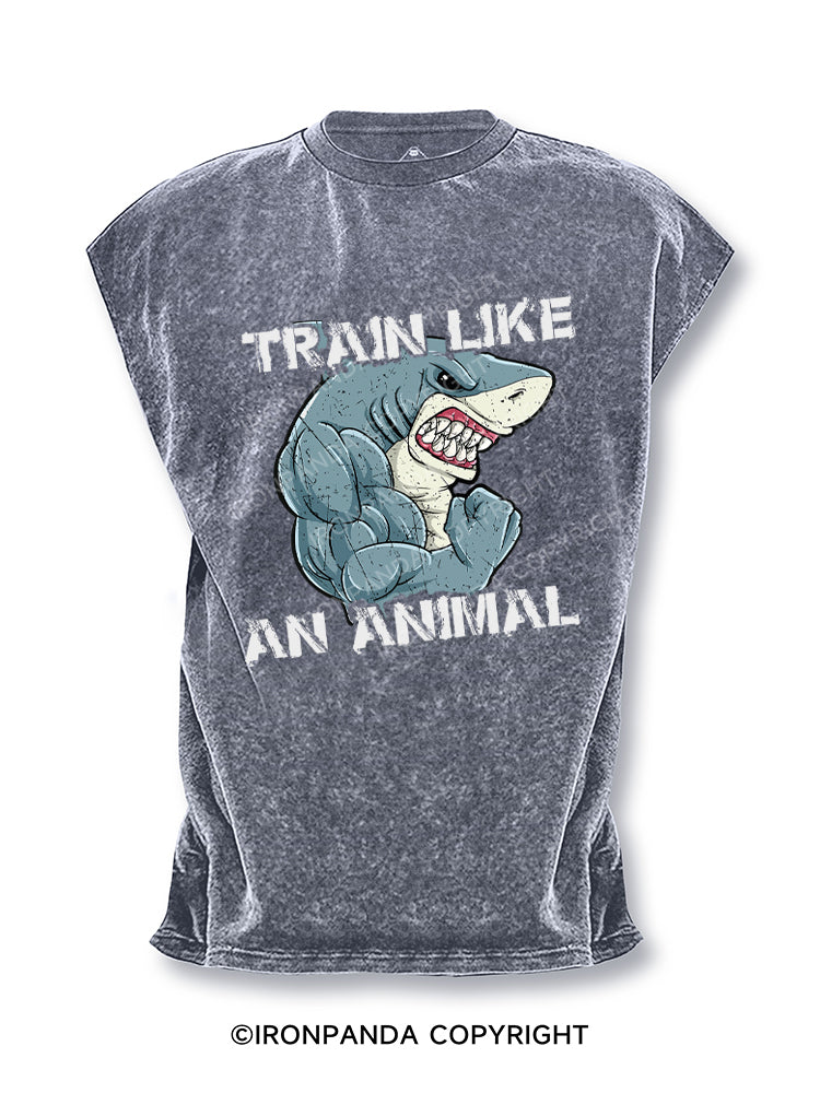 Train Like An Animal Shark Fitness Cut Off Tank