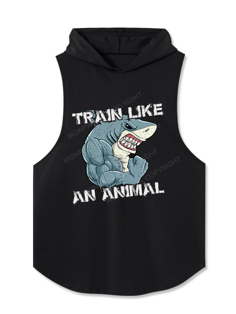 Train Like An Animal Shark Fitness Hooded Tank