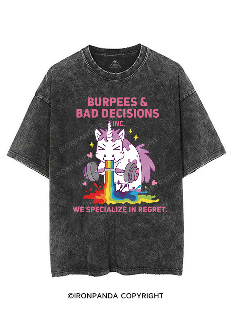 BURPEES & BAD DECISIONS VINTAGE GYM SHIRT