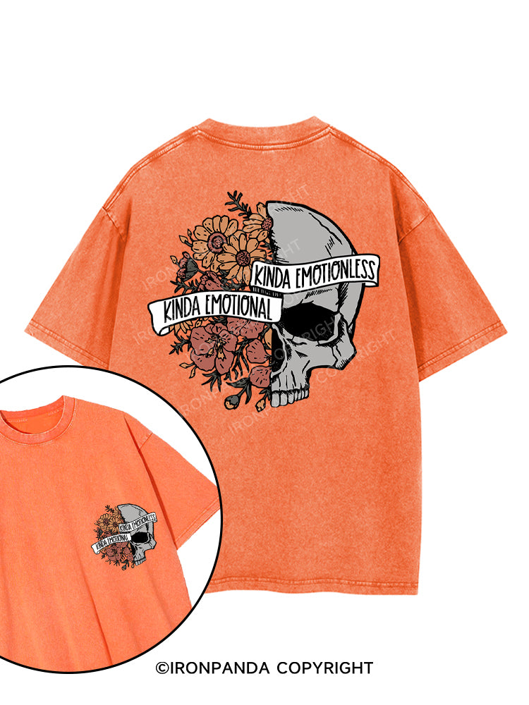 KINDA EMOTIONAL KINDA EMOTIONLESS printed Gym Shirt