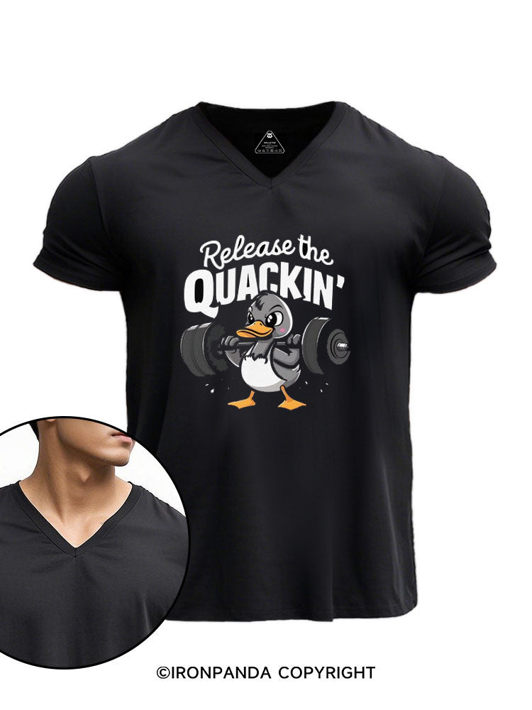 Release the Quackin V-neck Gym Shirt