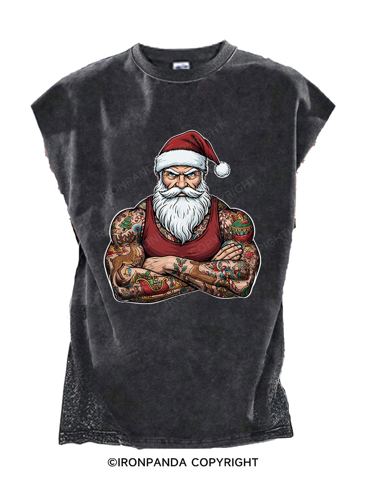 Muscular Santa Claus Cut Off Tank