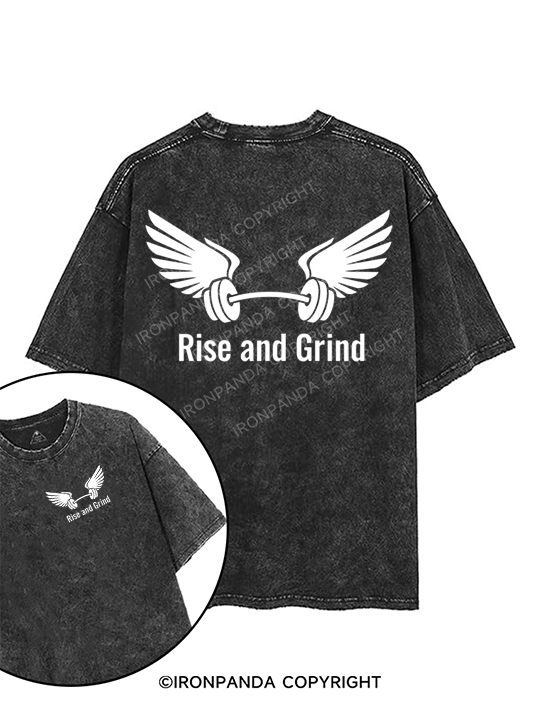 rise and grind printed Gym Shirt