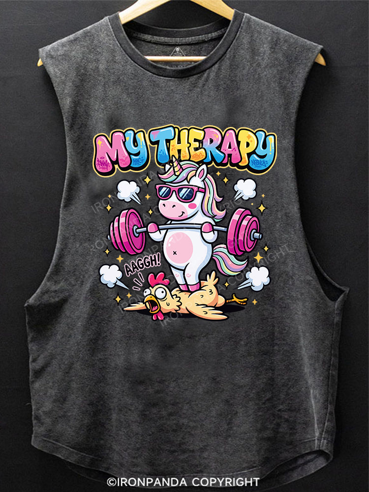 MY THERAPY SCOOP BOTTOM COTTON TANK