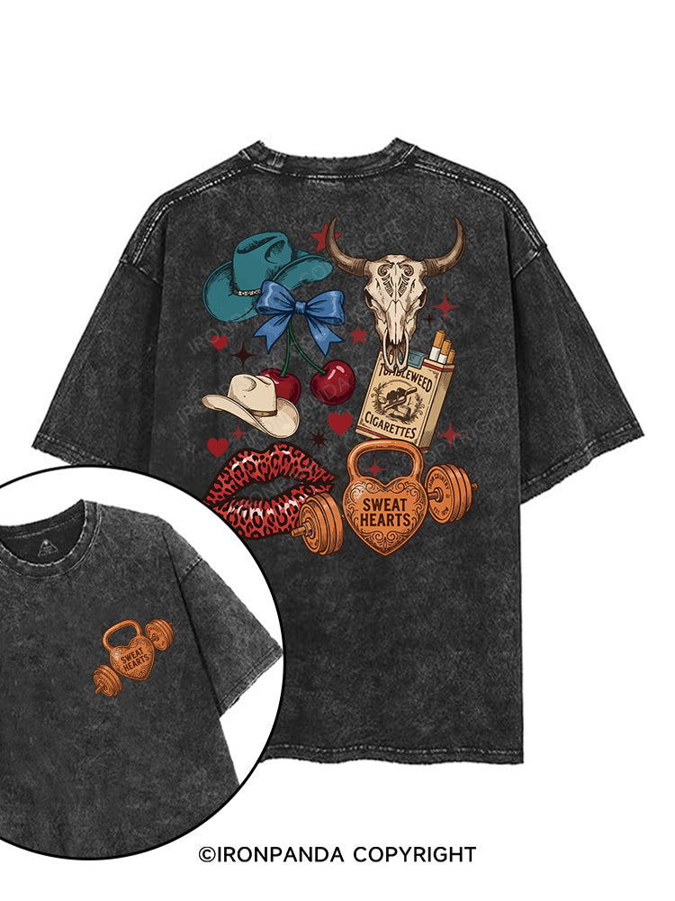 Sweat Hearts Western Gym printed Gym Shirt