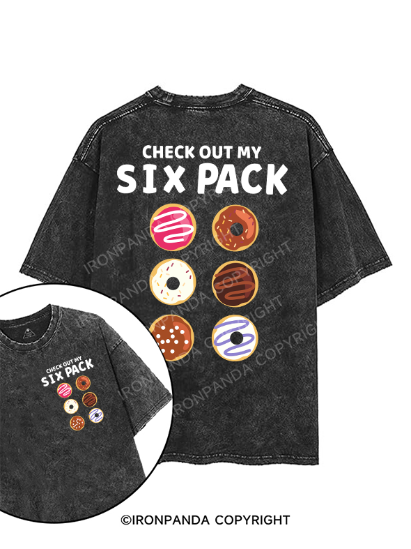 CHECK OUT MY SIX PACK printed Gym Shirt