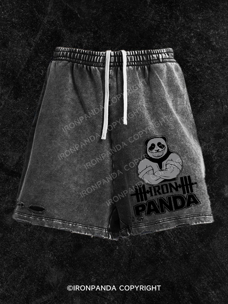 ironpanda brand Washed Gym Shorts
