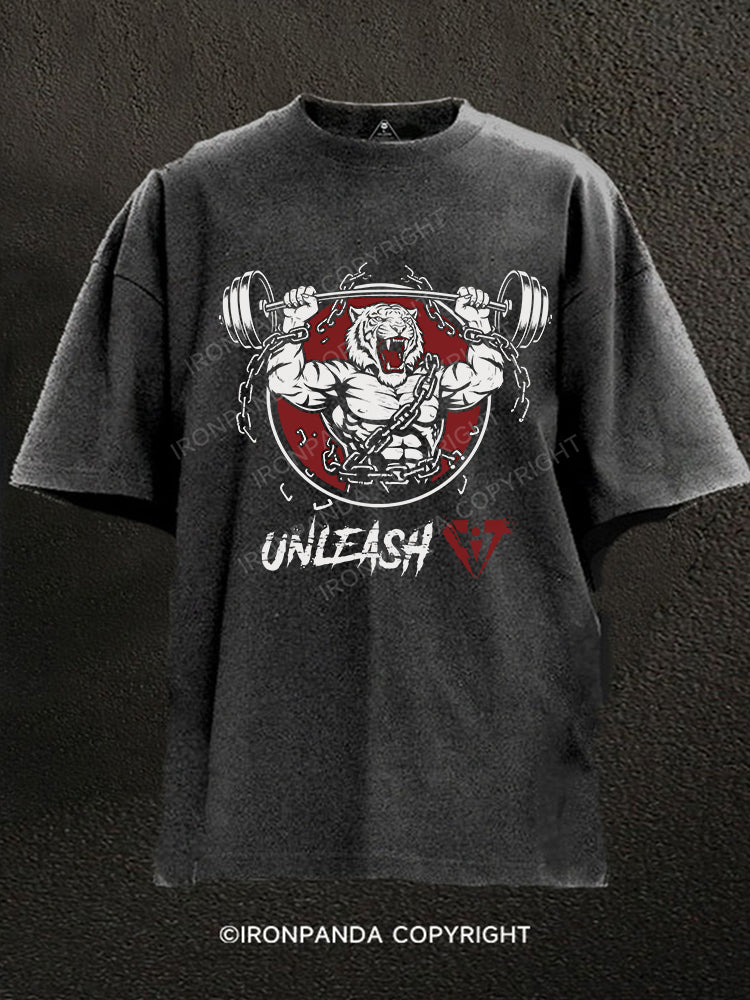 Unleash the Tiger  Washed Gym Shirt