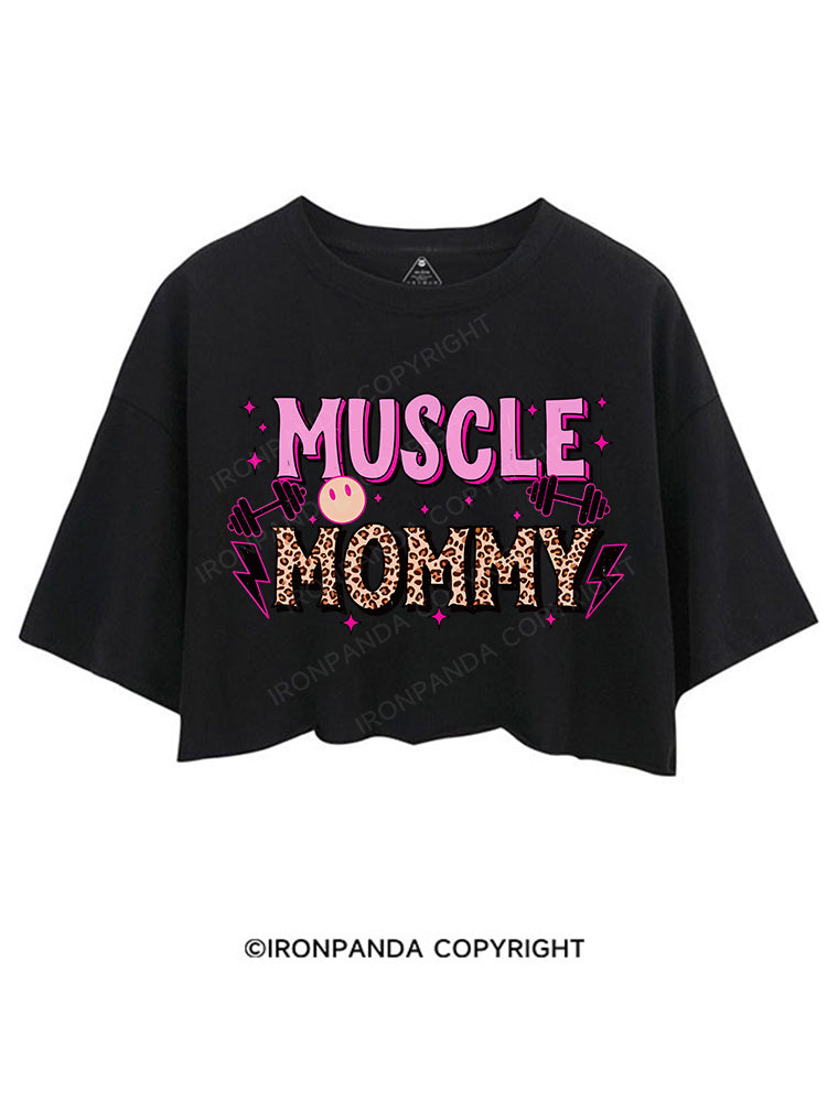 MUSCLE MOMMY CROP TOPS
