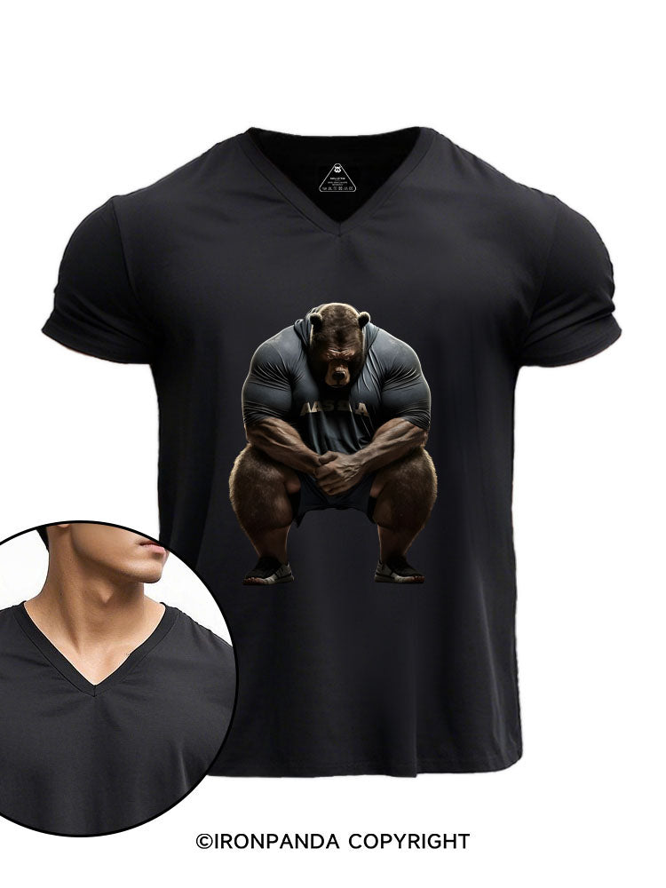 I'm Not Here to Talk V-neck Gym Shirt