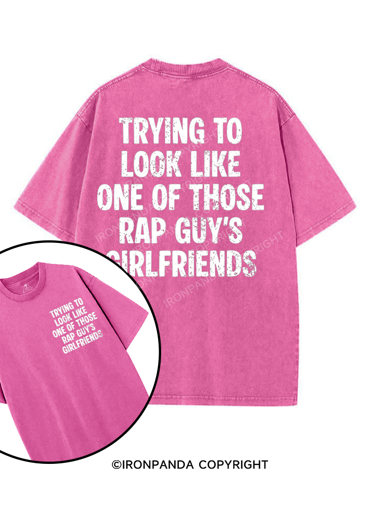 trying to look like one of those rap guy's girlfriends printed Gym Shirt