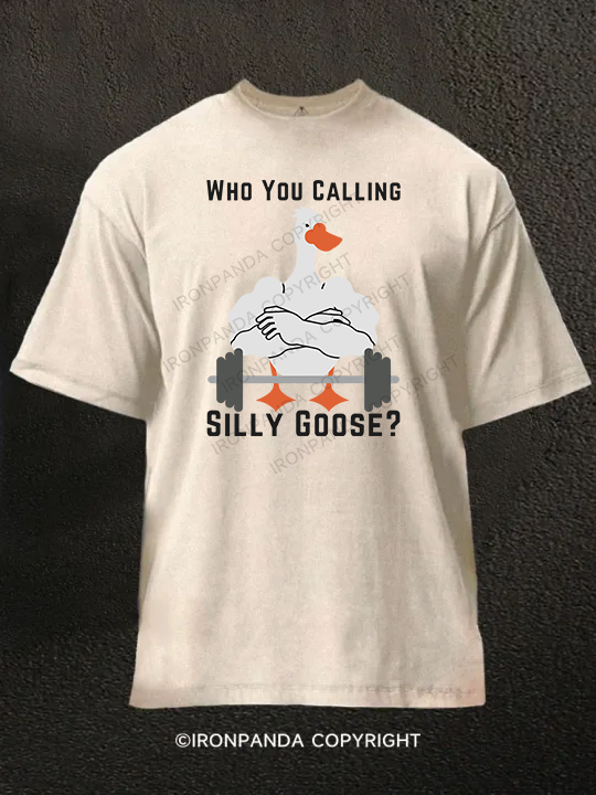 who you calling silly goose Washed Gym Shirt