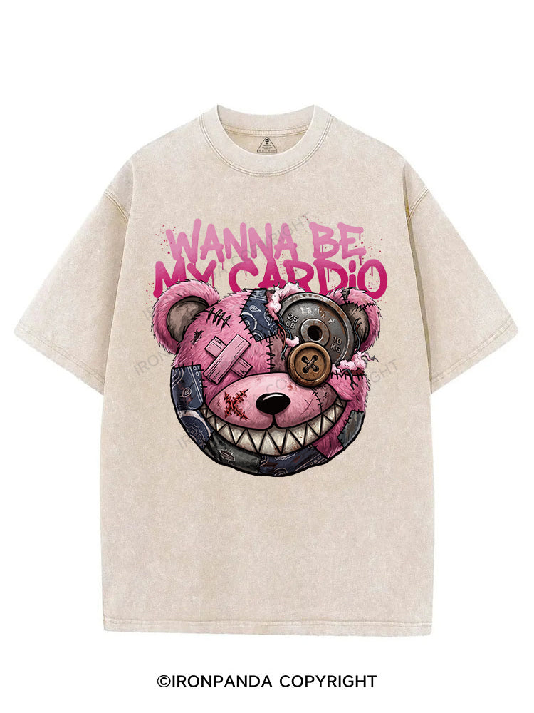 WANNA BE MY CARDIO VINTAGE GYM SHIRT