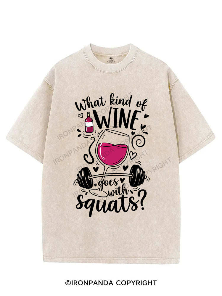 What kind of wine goes with squats VINTAGE GYM SHIRT