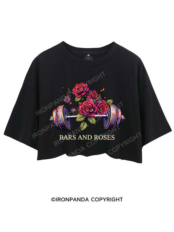 BARS AND ROSES CROP TOPS