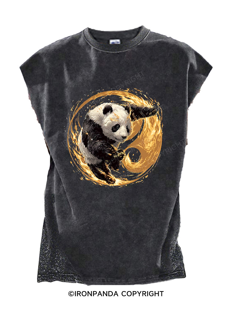 Tai Chi Panda Cut Off Tank