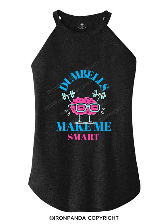 DUMBELLS MAKE ME SMART TRI ROCKER COTTON TANK