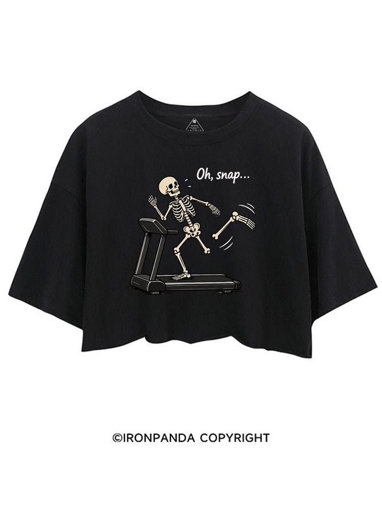 Oh Snap Funny Skeleton CROP TOPS