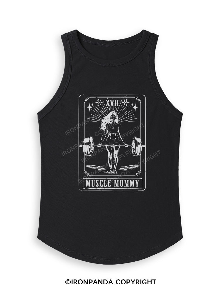TAROT CARD MUSCLE MOMMY Fitted Tank Top