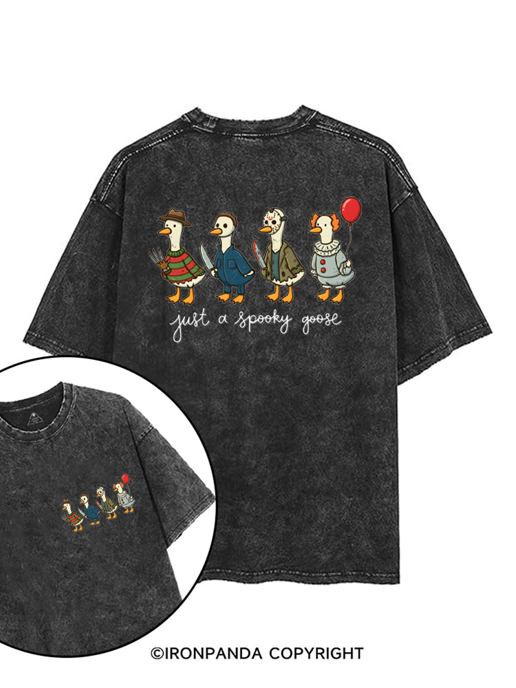 Spooky Goose just a spooky goose printed Gym Shirt