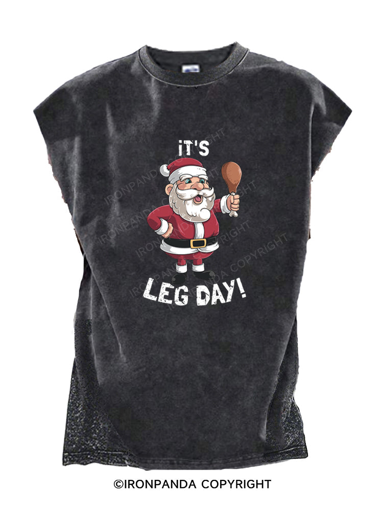 Santa Claus Leg Day Cut Off Tank