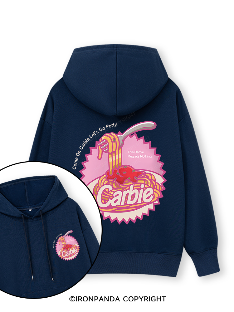 Carbie I Love Carbs Bread Pasta Pizza Double-Sided Printed Classic Gym Hoodie