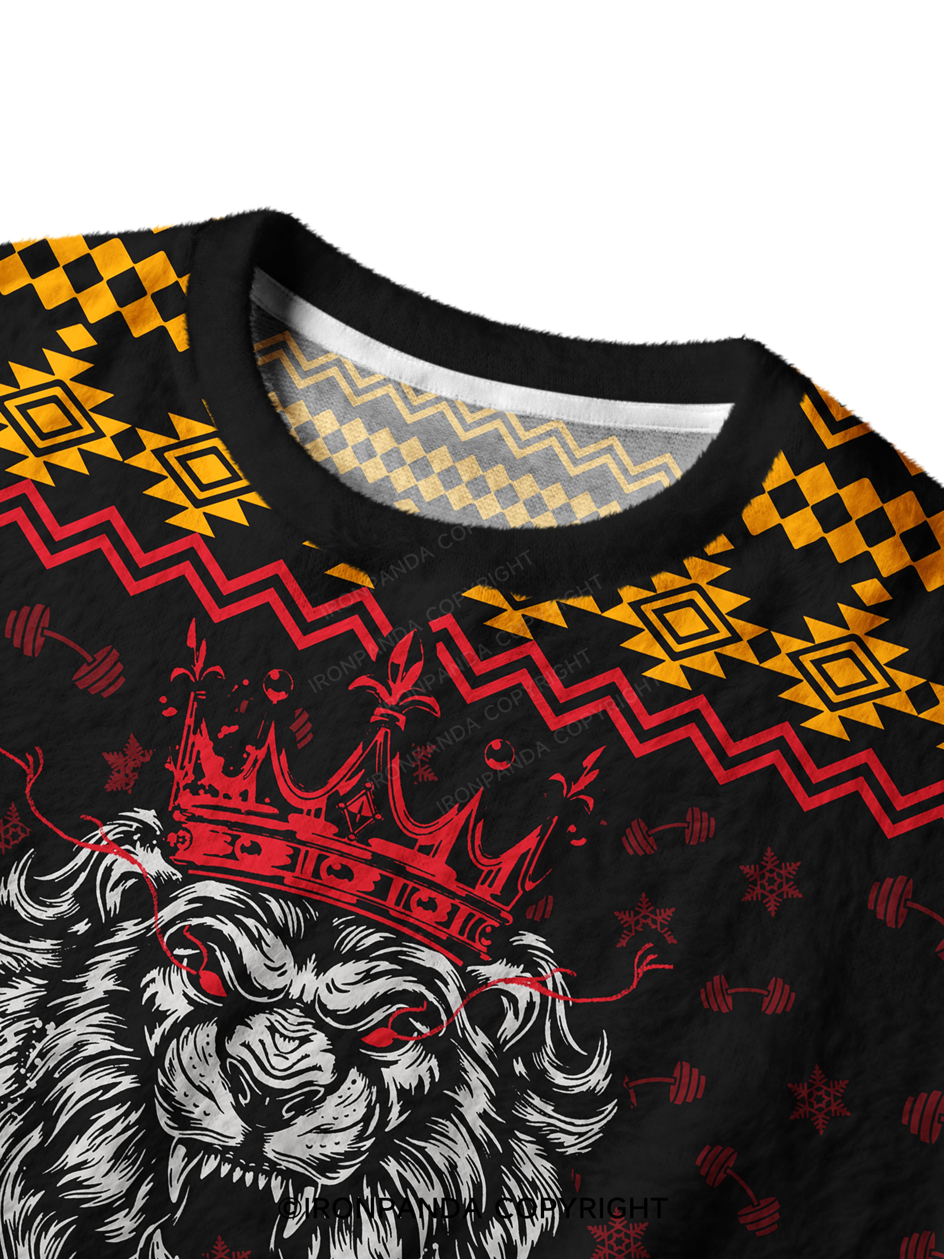 Lion King Ugly Fuzzy Fleece Sweater