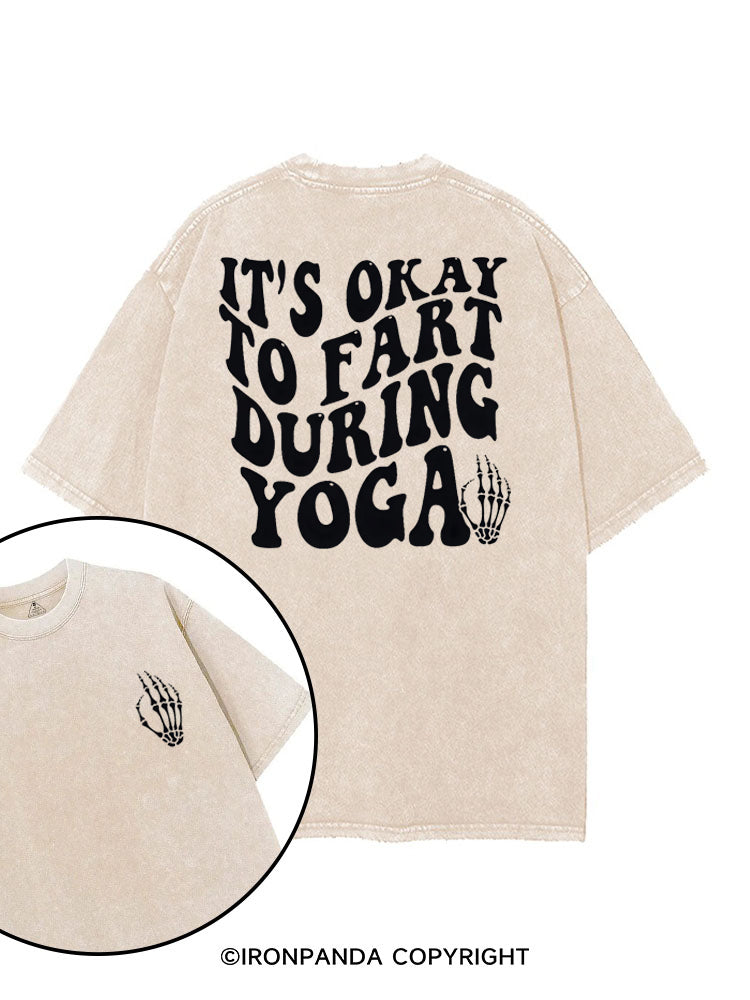 ITS OKAY TO FART DURING YOGA printed Gym Shirt