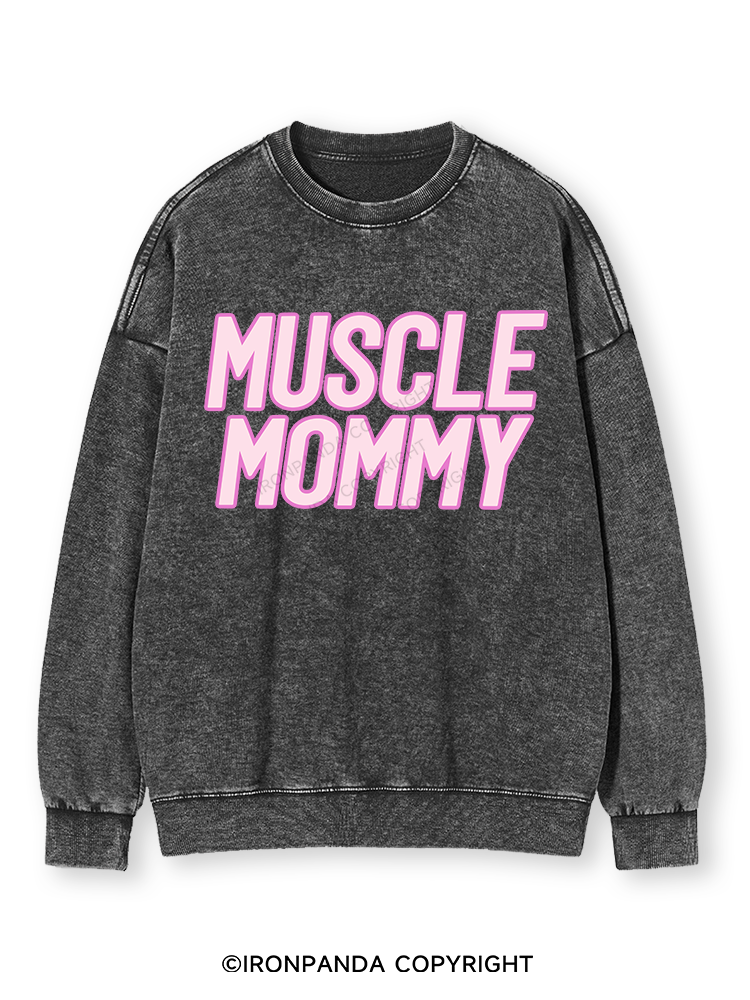 MUSCLE MOM Washed Sweatshirt