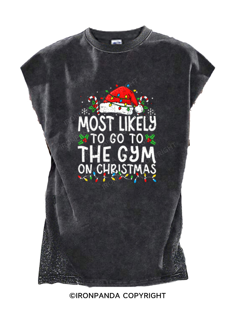 Most Likely To Go To The Gym On Christmas Cut Off Tank