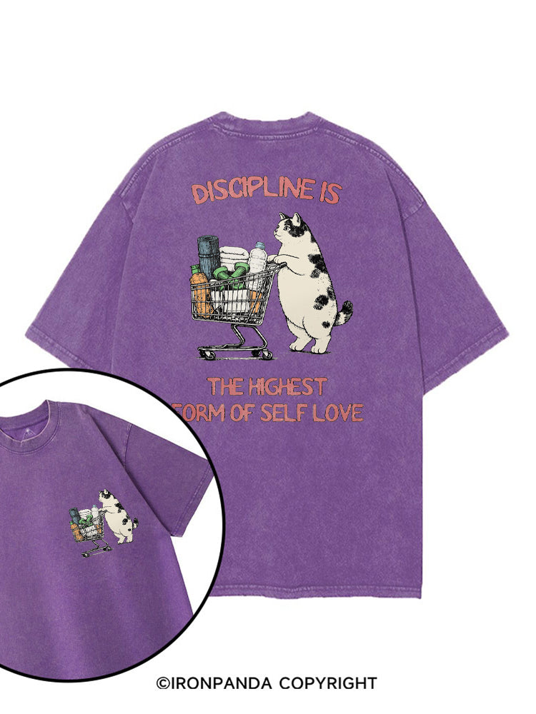 DISCIPLINE IS THE HIGHEST FORM OF SELF LOVE printed Gym Shirt