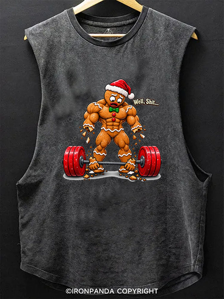 Well Shit Muscular Gingerbread Scoop Bottom Cotton Tank