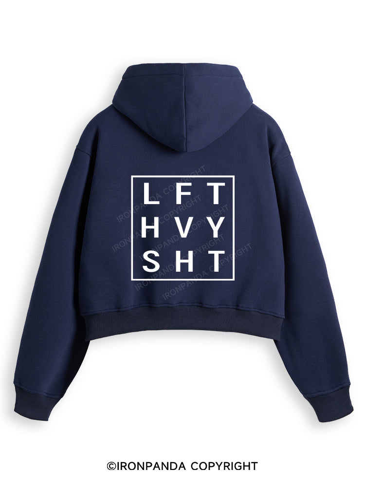 LFT HVY SHT Fleece Crop Zip Up Hoodie