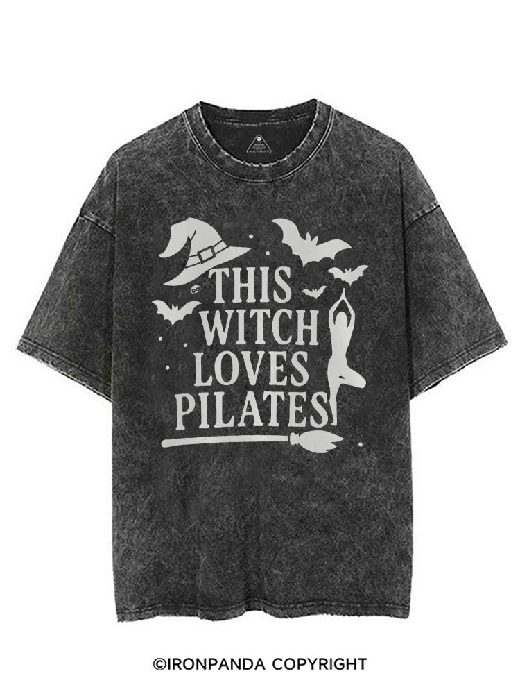 THIS WITCH LOVES PILATES VINTAGE GYM SHIRT