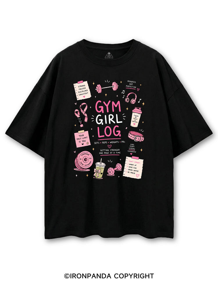 GYM GIRL LOG SETS REPS WEIGHTS PRS COTTON PUMP COVER