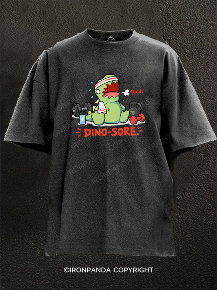 RAW! DINO-SORE Washed Gym Shirt