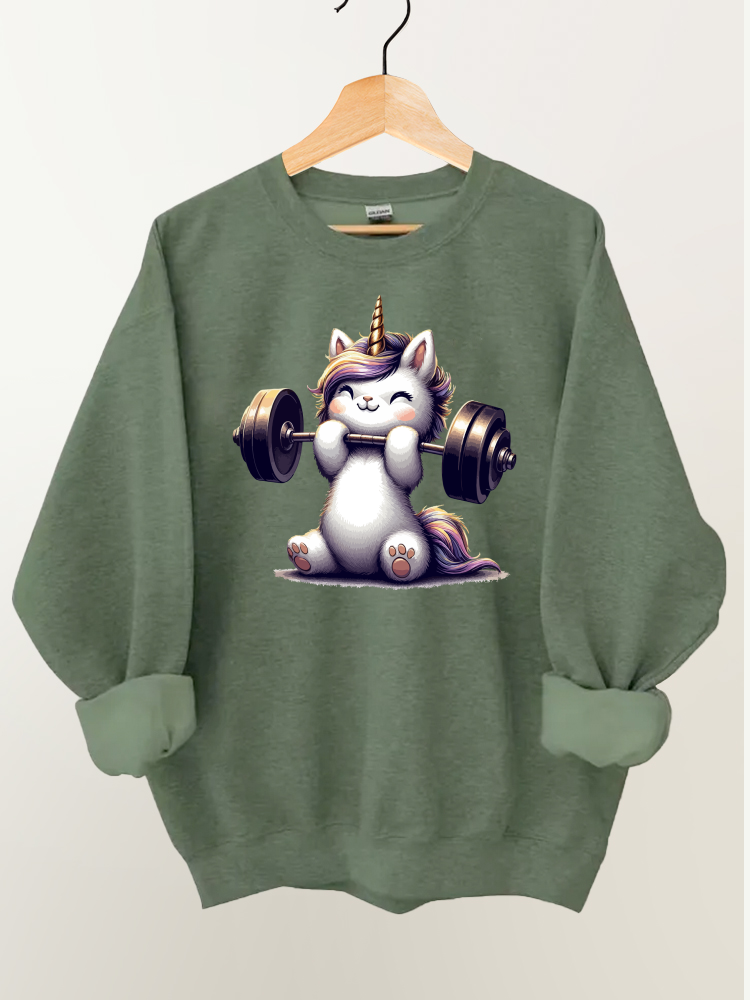 Ironpanda Lift Heavy Unicorn Gym Sweatshirt