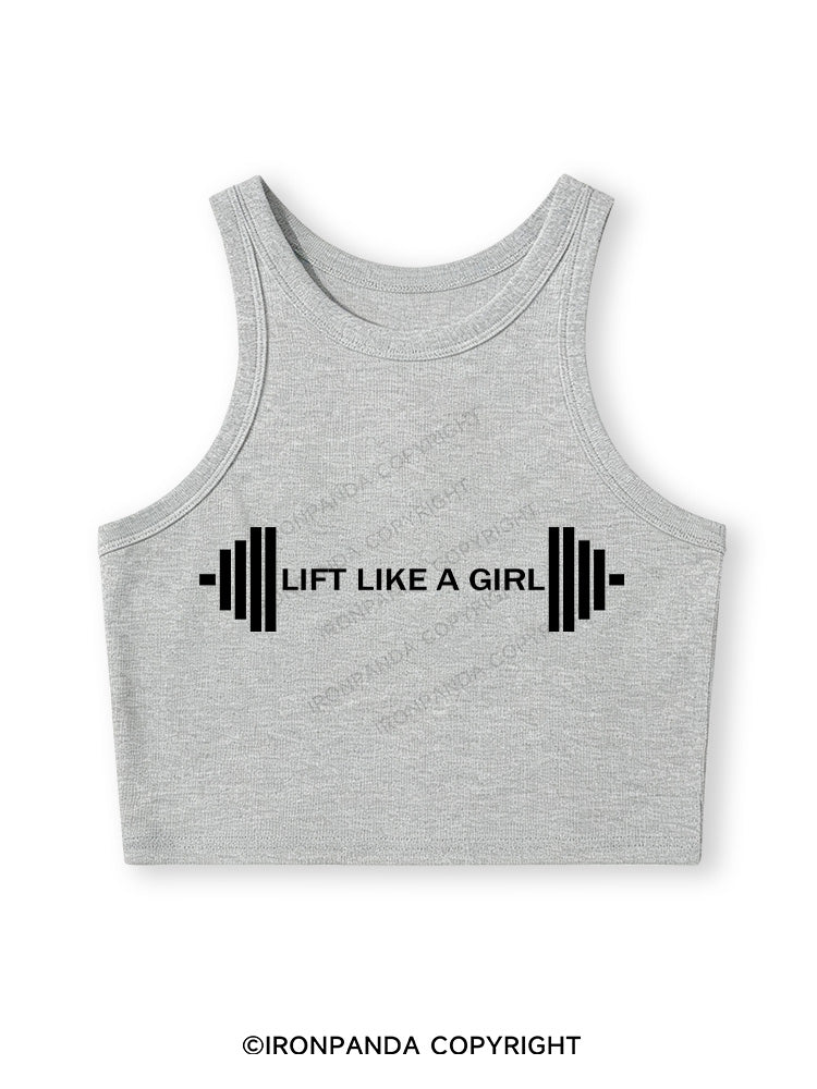 LIFT LIKE A GIRL Fitted Crop Tank Top