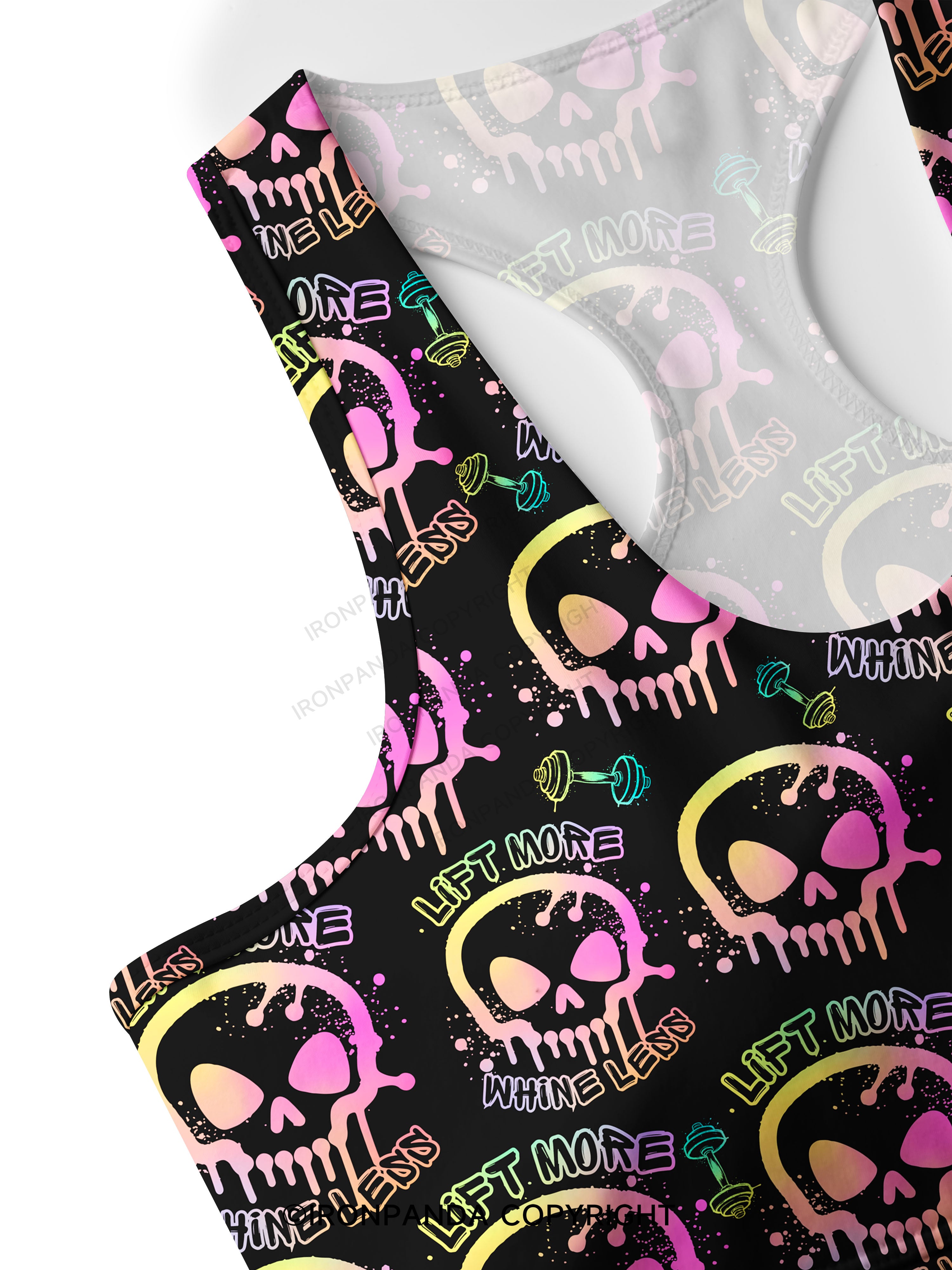 Lift More Whine Less Racerback Sports Bra