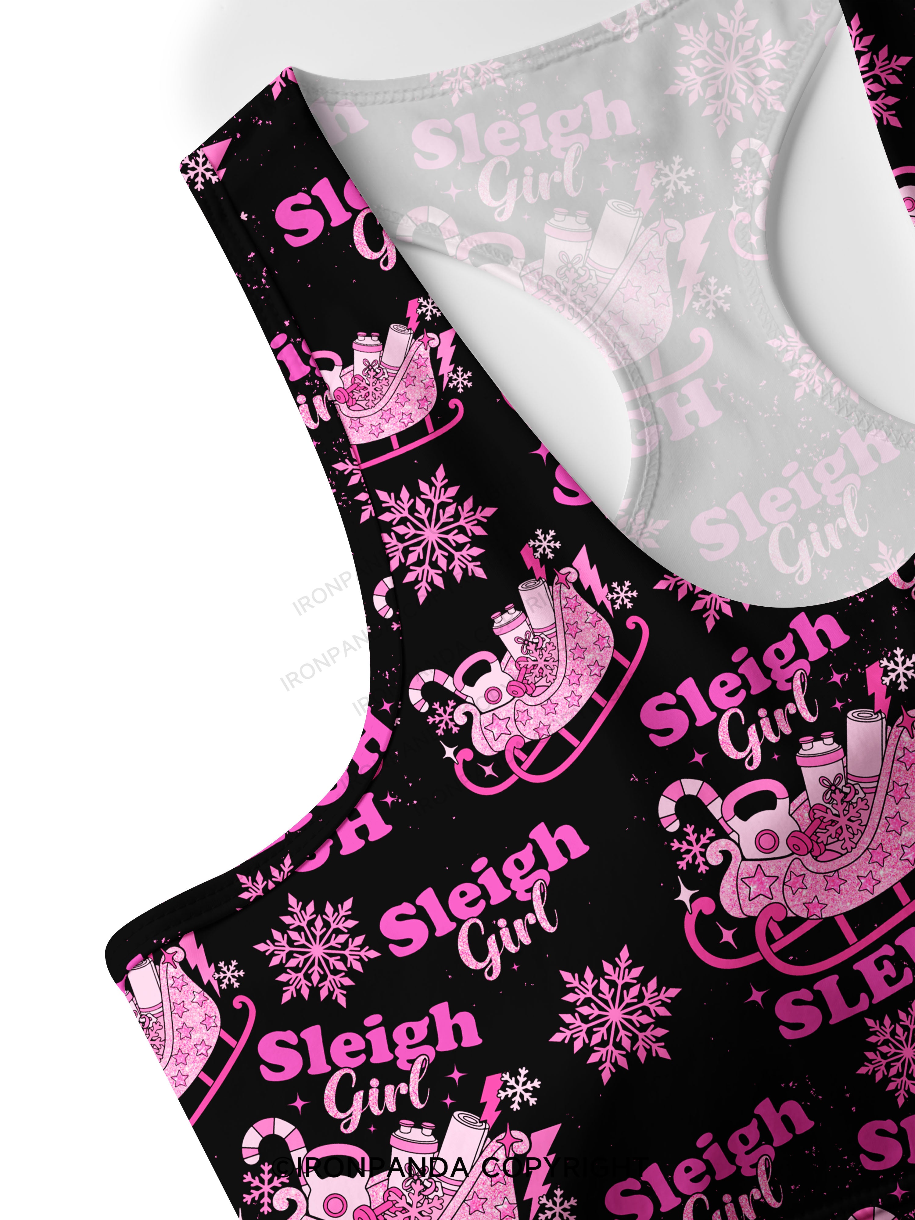 sleigh girl sleigh Racerback Sports Bra