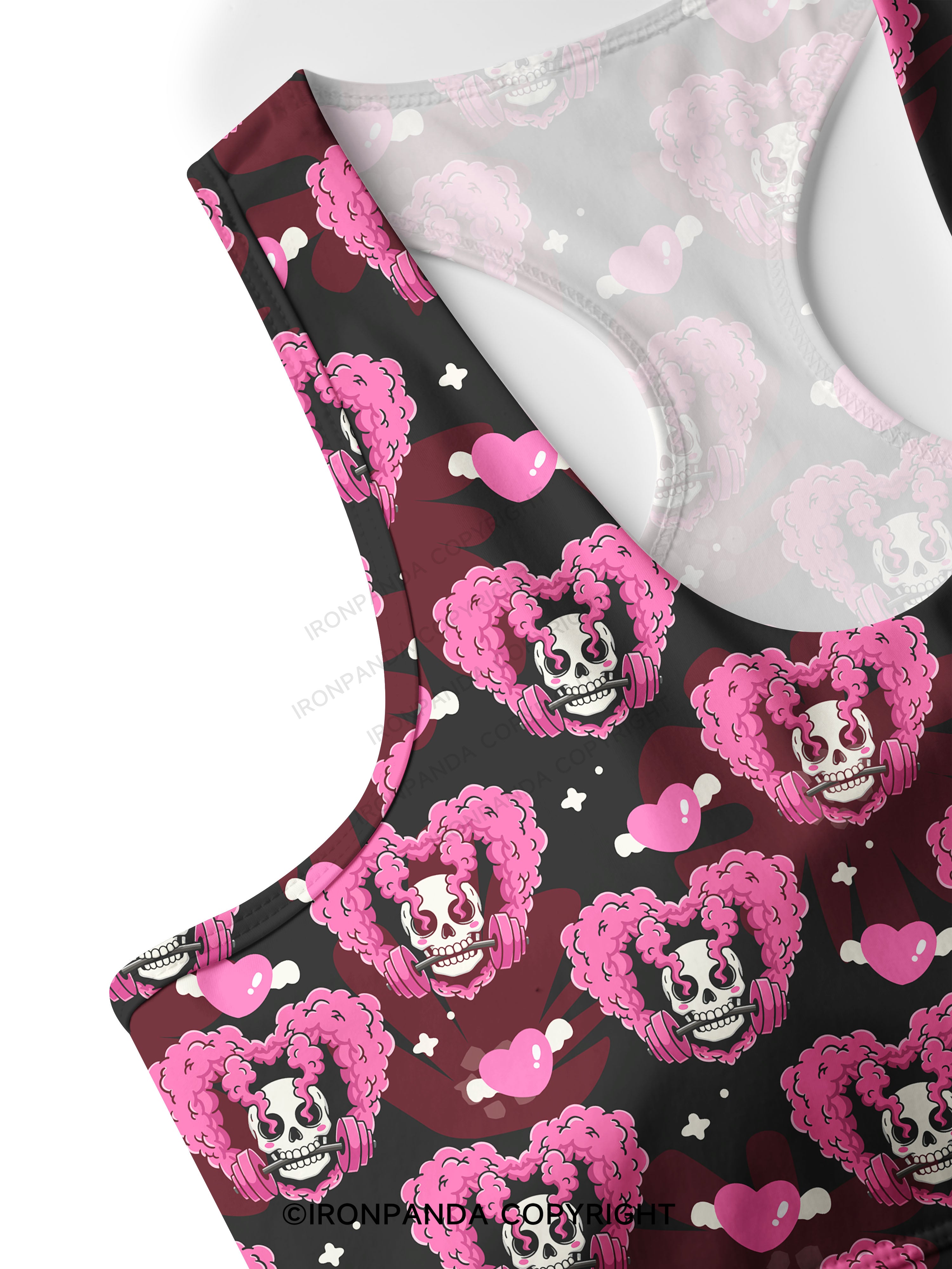 gym heart Racerback Sports Bra