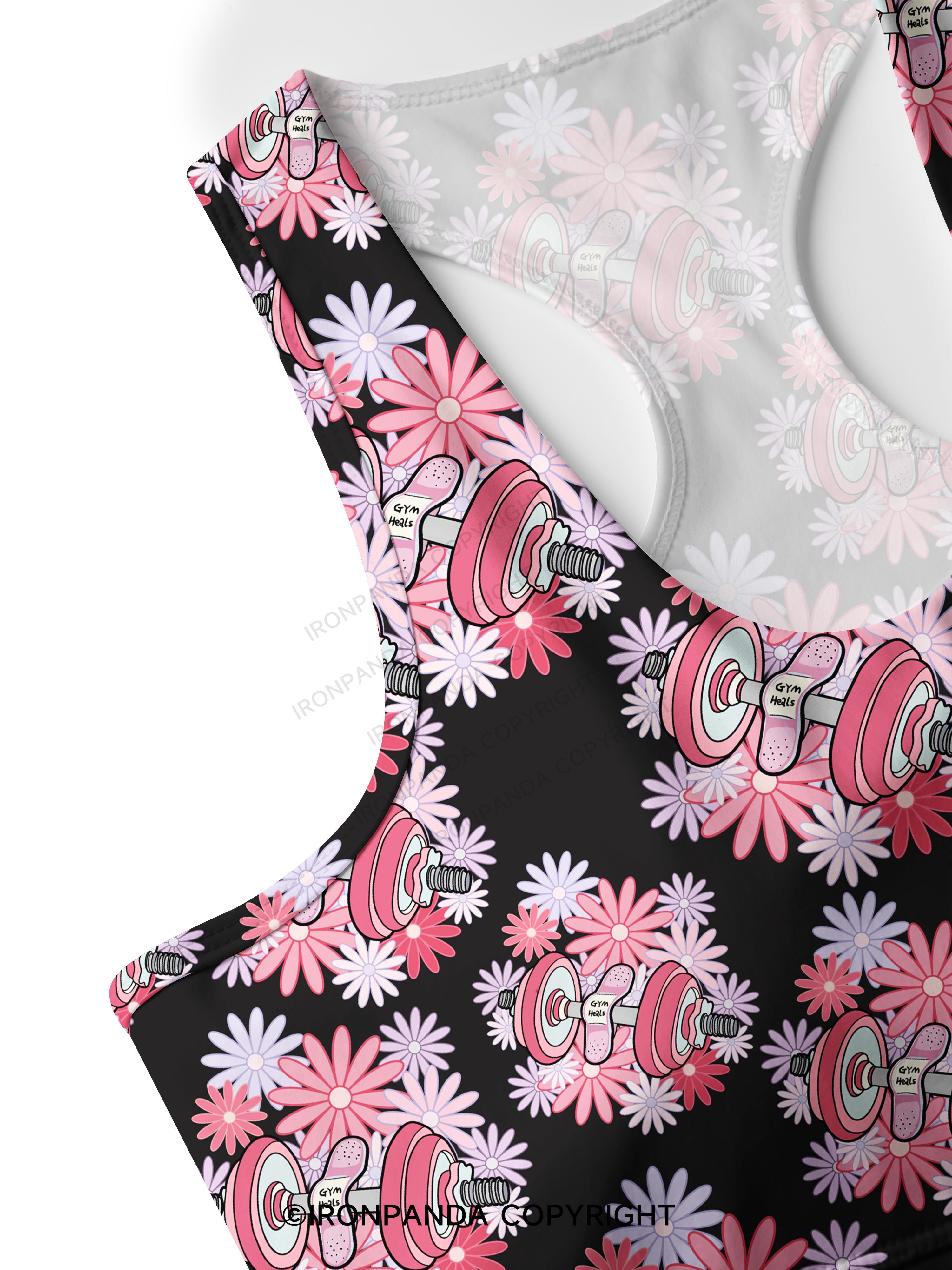 gym heals Racerback Sports Bra